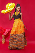 African print skirt