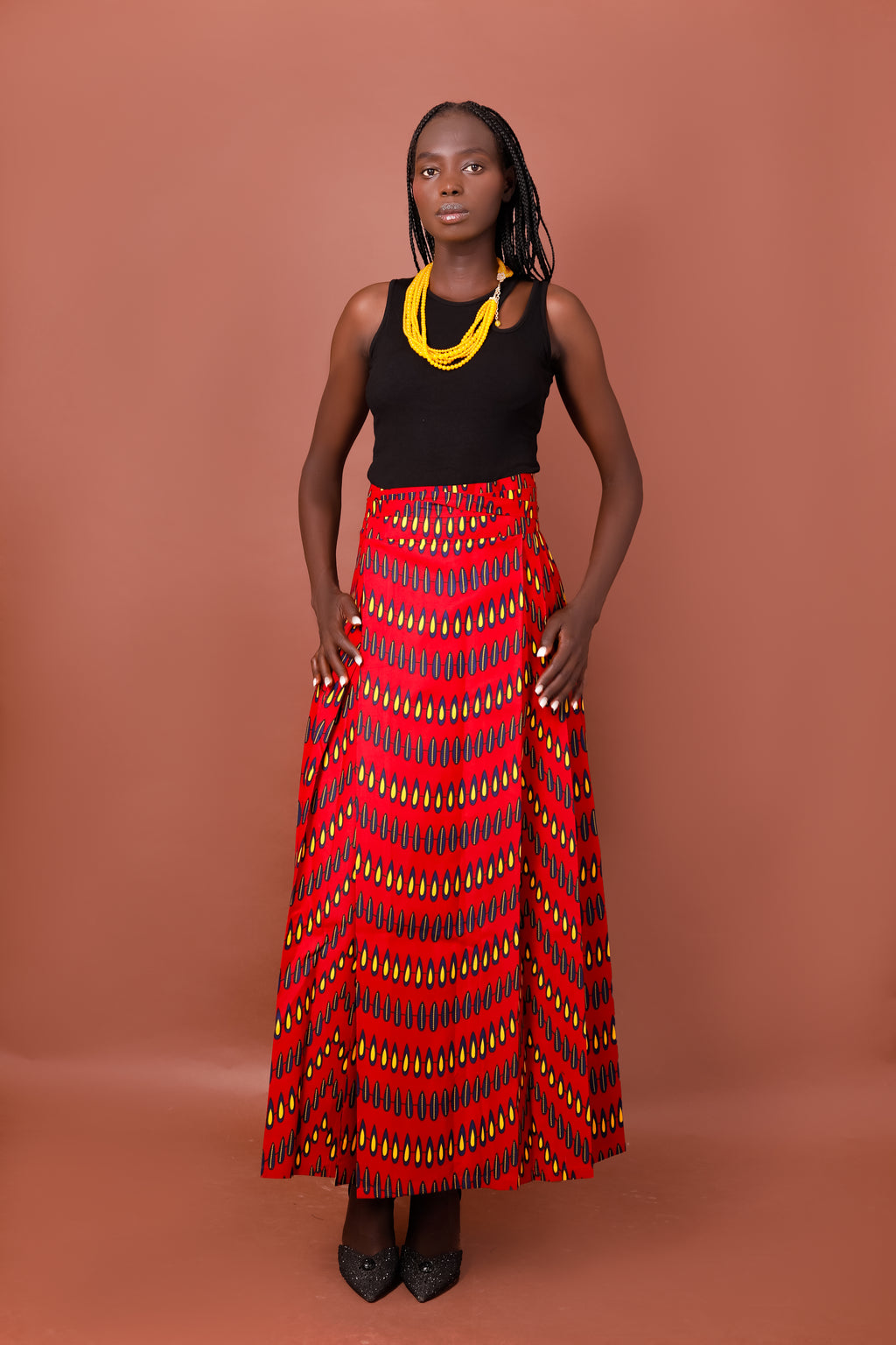 African print skirt
