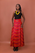 African print skirt