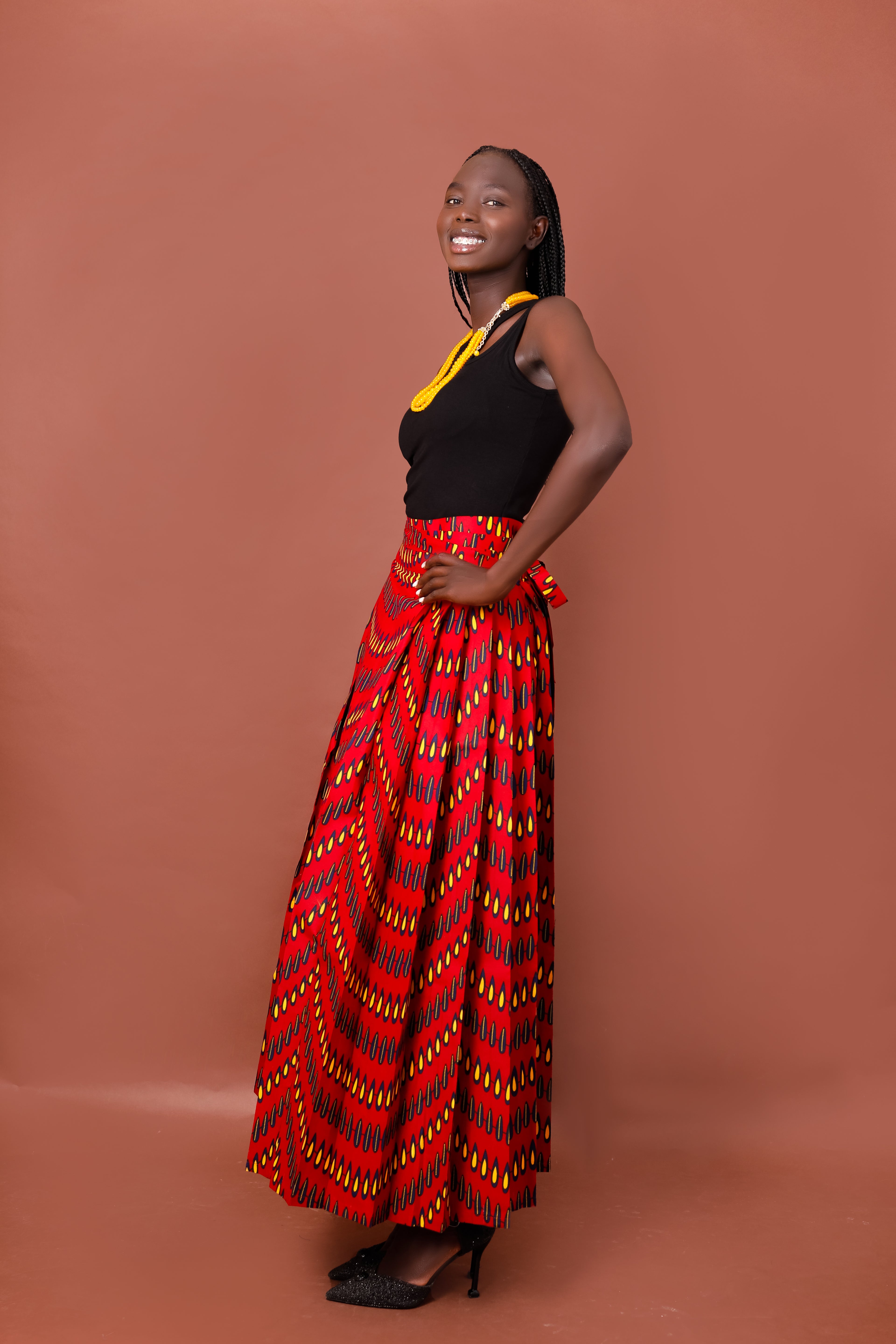 African print skirt