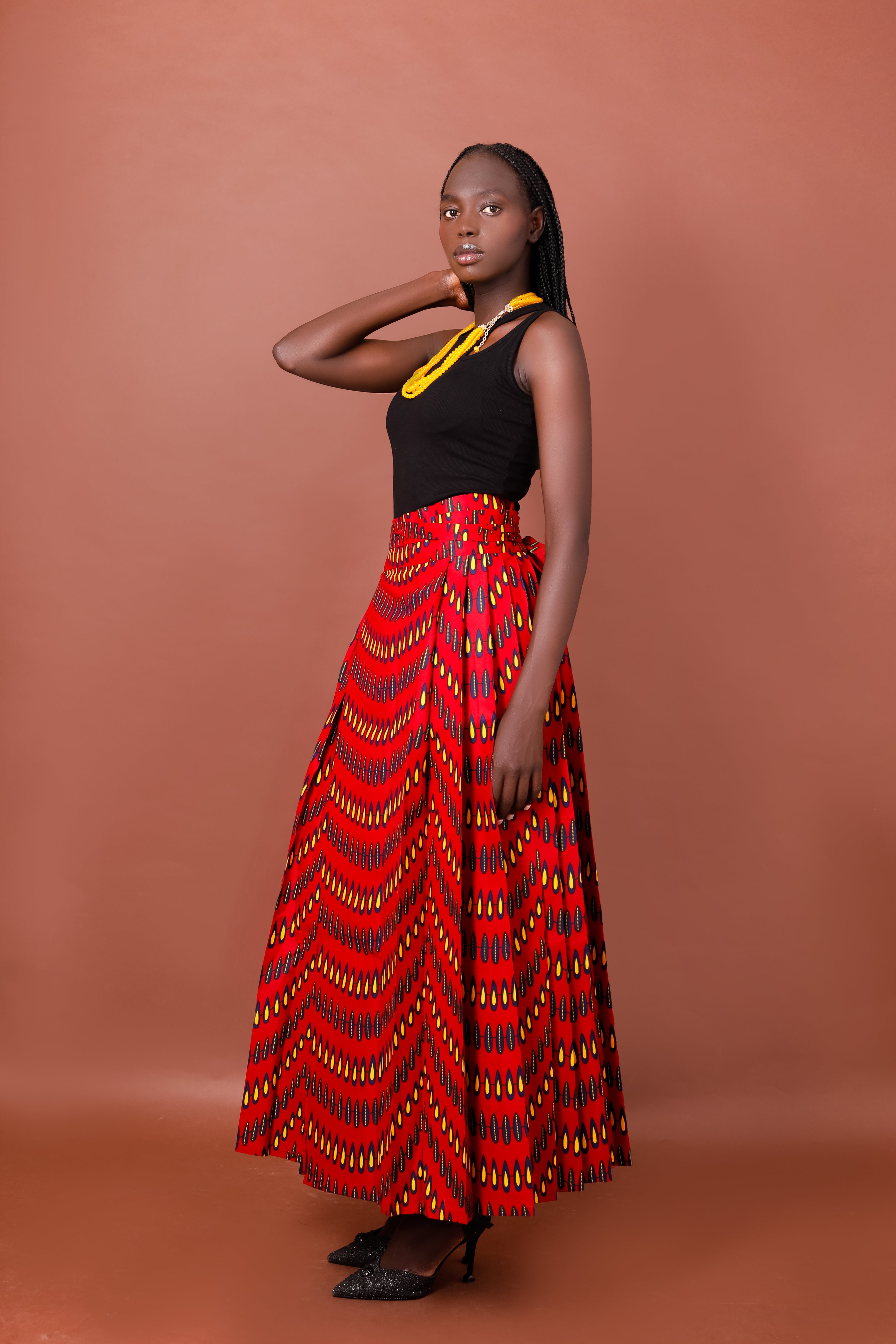 African print skirt