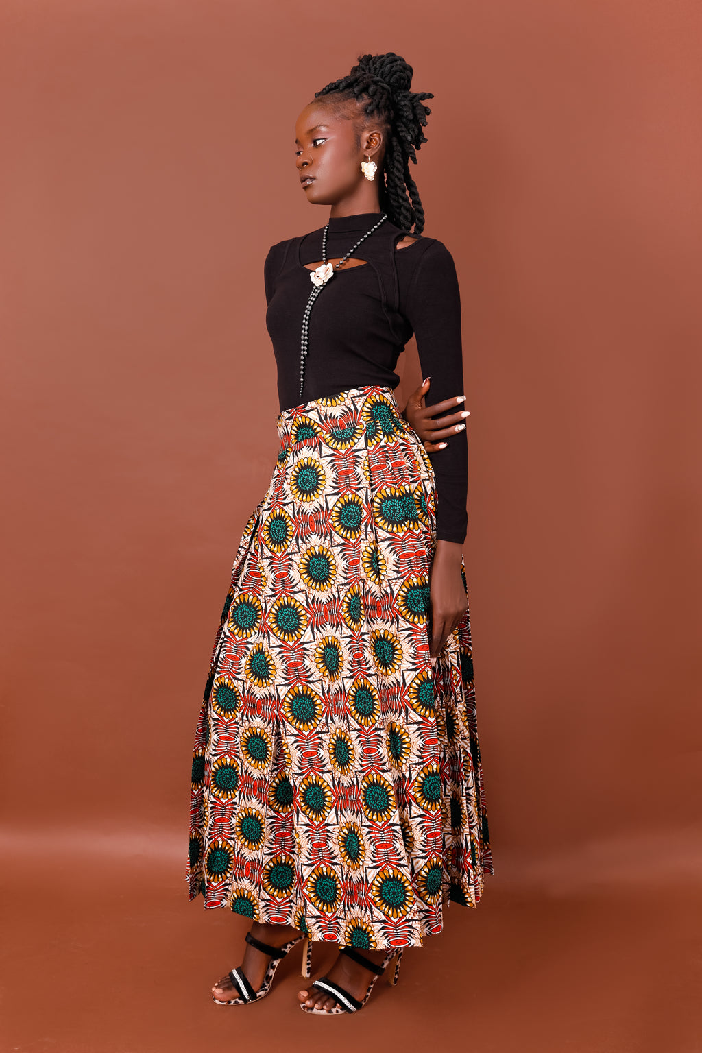 African print skirt