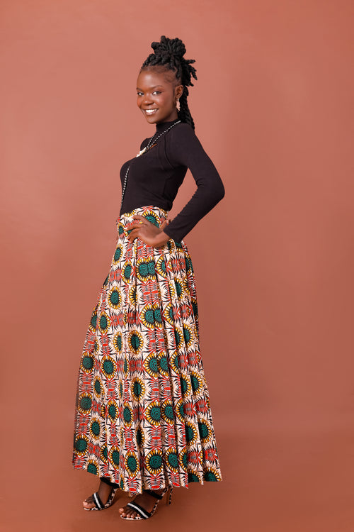 African print skirt